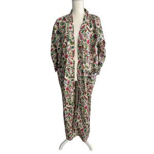 AMRANIS Botanical Print Caftan Robe One Size